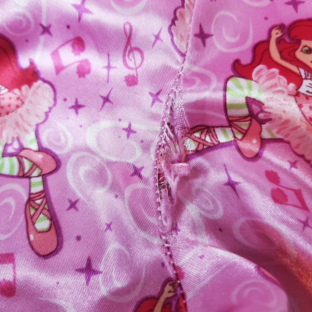 Y2k Strawberry Shortcake Girls Pink Pajama Pants Size 5 READ HOLE‎ FABRIC